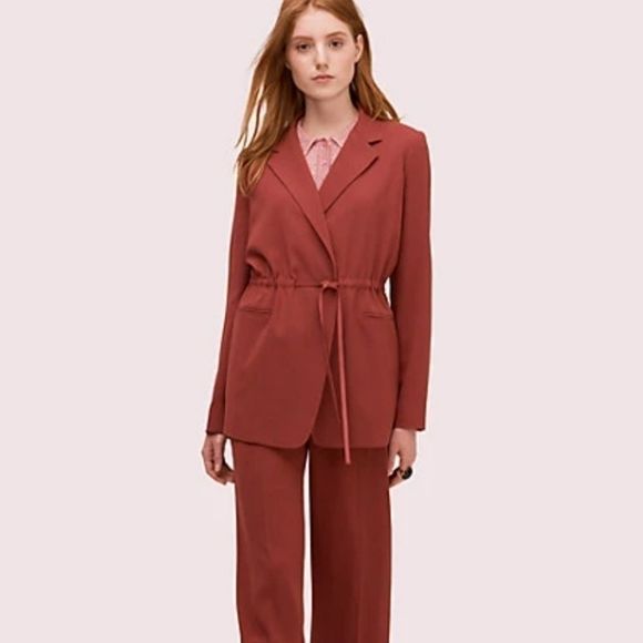 Kate Spade Draped Suiting Drawstring Blazer